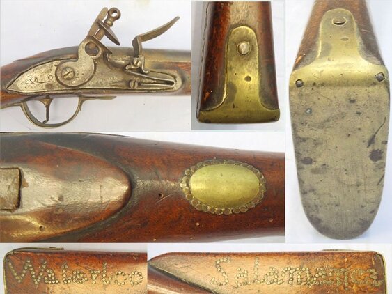  Buckmaster Extremely Rare, Original, British, George II Era, Pre Land Pattern, 42 Inch Barrel Brown Bess .75” Musket by Buckmaster of London. Sn - 21851:6 Muzzleloader .75 Cal Muzzleloader Rifle