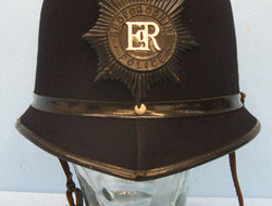 Bedfordshire Police Male Constable\'s/ Sergeant\'s Blue Serge Police Helmet With Bedfordshire Police Male Constable's/ Sergeant's Blue Serge Police Helmet With B Clothing