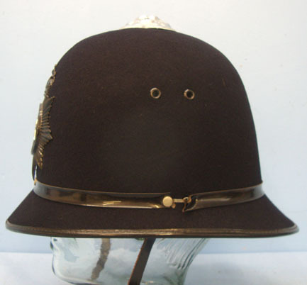 Bedfordshire Police Male Constable\'s/ Sergeant\'s Blue Serge Police Helmet With Bedfordshire Police Male Constable's/ Sergeant's Blue Serge Police Helmet With B Clothing