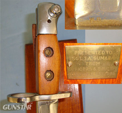  WSC (Wilkinson Sword Company) Chrome Plated British WSC (Wilkinson Sword Company) No.5 Jungle Carbine Bayonet  Antique & Militaria