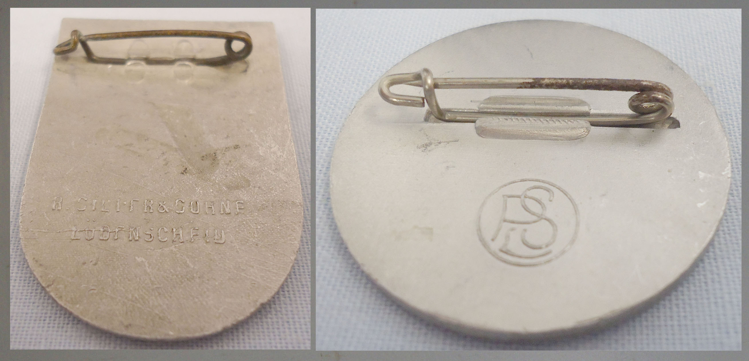  Pair* NSDAP Wiedersehensfeier der Alten Parteigenossen Hattingen Ruhr 15.-17. Juni 1935 ‘Tinnie’ & German / Third Reich day badge 1936. N 168. Pair* NSDAP Wiedersehensfeier der Alten Parteigenossen Hattingen Ruhr 15.-17. Juni 1935 ‘Tinnie’ & German / Third Reich day badge 1936. N 168. Antique & Militaria