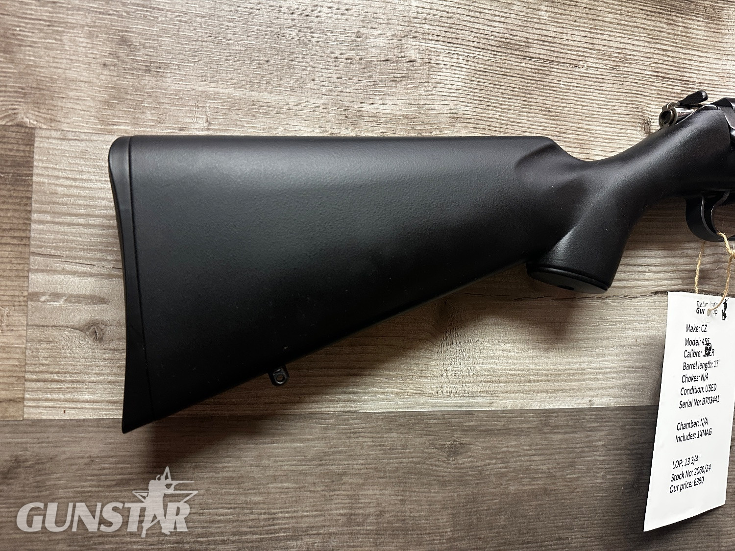 CZ 455 Black Synthetic Bolt Action .22 Long Rifle (.22 LR) Rifle