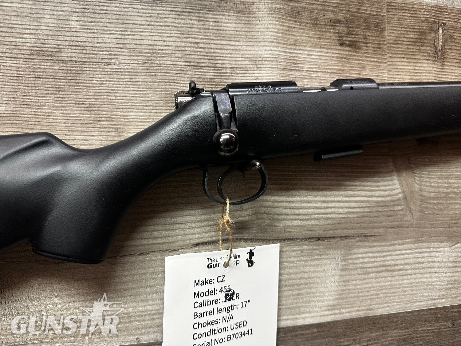  CZ 455 Black Synthetic Bolt Action .22 Long Rifle (.22 LR) Rifle