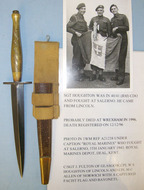 Fairbairn Sykes FS Fighting Knife, Theatre Marked Hilt ‘Holland, Vaagso, Dieppe, Knive