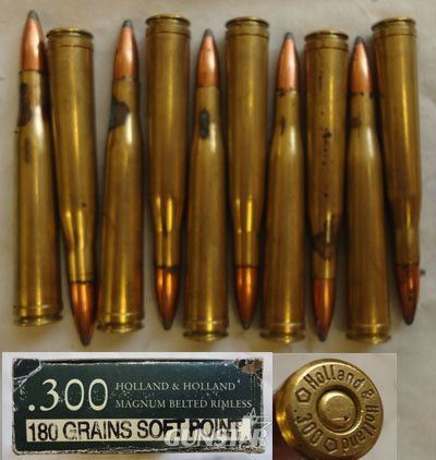INERT DEACTIVATED. Box 10 Rounds Of Holland & Holland .300 Magnum Belted Rimless INERT DEACTIVATED. Box 10 Rounds Of Holland & Holland .300 Magnum Belted Rimless Antique & Militaria