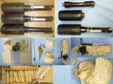 INERT DEACTIVATED. Russian Cold War UPG-8, 3 x Training Anti-Tank Grenades And Reusable Accessories In Their Transit Case. - O 1514 INERT DEACTIVATED. Russian Cold War UPG-8, 3 x Training Anti-Tank Grenades And Reusable Accessories In Their Transit Case. - O 1514  Other Ammunition