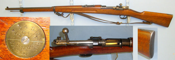 Mauser Model 1896 Bolt Action 6.5 mm Rifle