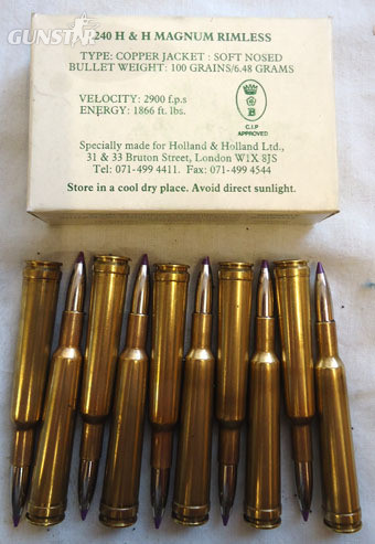  Holland & Holland INERT DEACTIVATED. Box 10 Rounds Of Holland & Holland .275 Magnum Belted Rimless Antique & Militaria