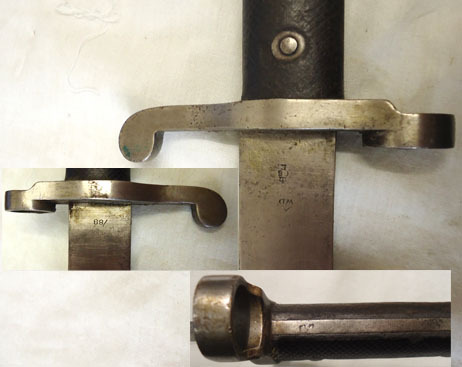  British Pattern 1887 MK III Sword bayonet & Scabbard Bayonet