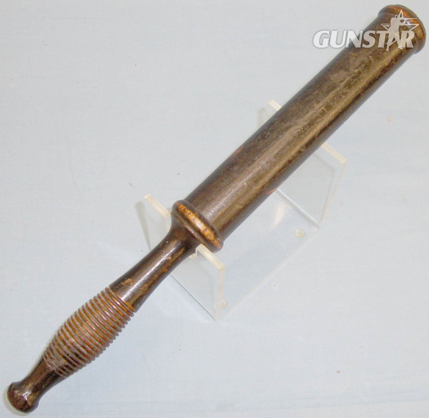  Victorian Wilsden Constabulary (West Yorkshire) Wood Police Baluster Tipstaff Truncheon with Hand Painted Decoration Crown VR Royal Cypher. 20608. Victorian Wilsden Constabulary (West Yorkshire) Wood Police Baluster Tipstaff Truncheon with Hand Painted Decoration Crown VR Royal Cypher. 20608. Antique & Militaria