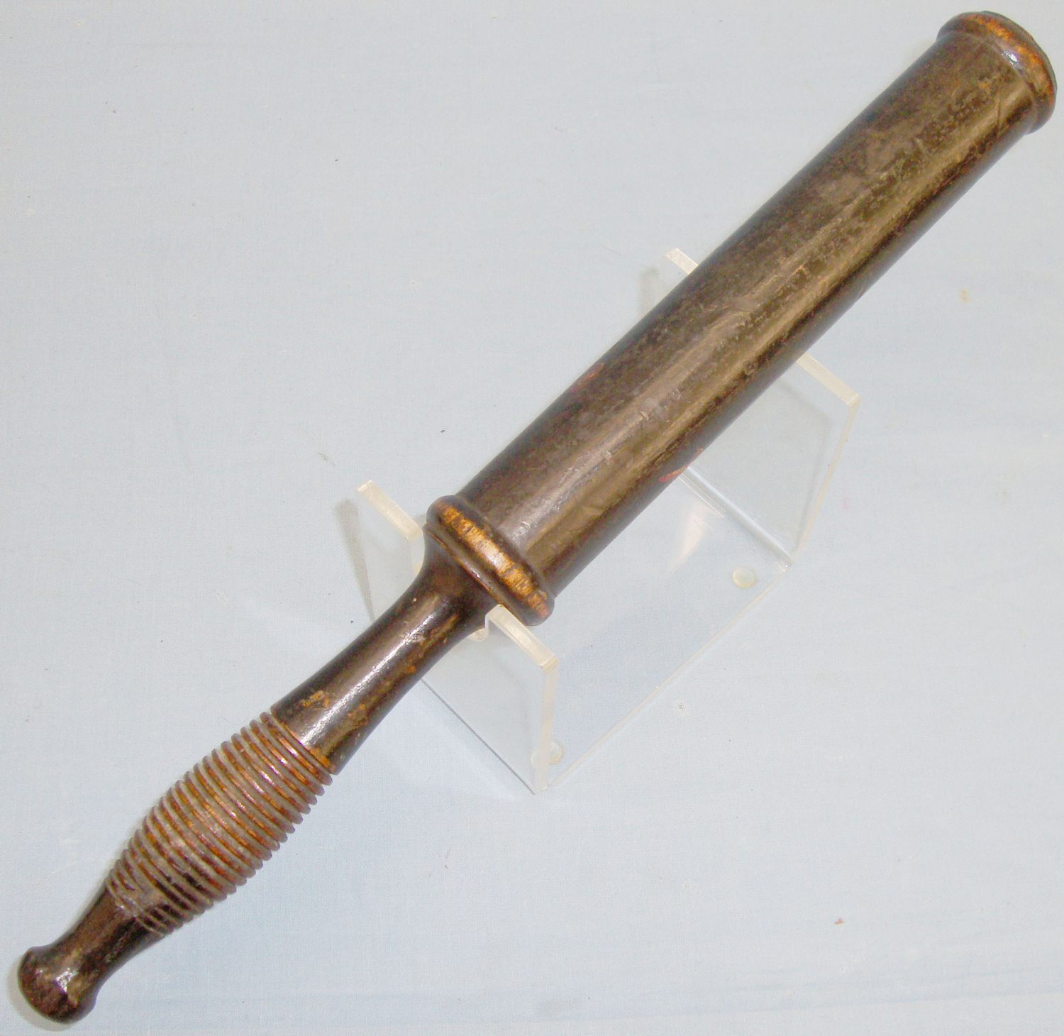  Victorian Wilsden Constabulary (West Yorkshire) Wood Police Baluster Tipstaff Truncheon with Hand Painted Decoration Crown VR Royal Cypher. 20608. Victorian Wilsden Constabulary (West Yorkshire) Wood Police Baluster Tipstaff Truncheon with Hand Painted Decoration Crown VR Royal Cypher. 20608. Antique & Militaria