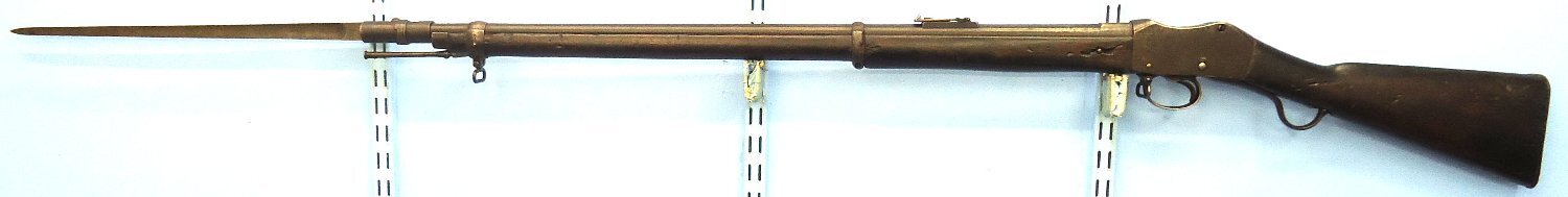 ZULU WARS ERA, 1876 Dated British Martini Henry Mark I Converted to a MK II Rifle .577x .450 Obsolete Centre Fire Calibre Service Rifle by BSA Co & a Pattern 1853/72 Bayonet. Sn 23759 ZULU WARS ERA, 1876 Dated British Martini Henry Mark I Converted to a MK II Rifle .577x .450 Obsolete Centre Fire Calibre Service Rifle by BSA Co & a Pattern 1853/72 Bayonet. Sn 23759 Single Shot Various Rifle - {CATEGORY}