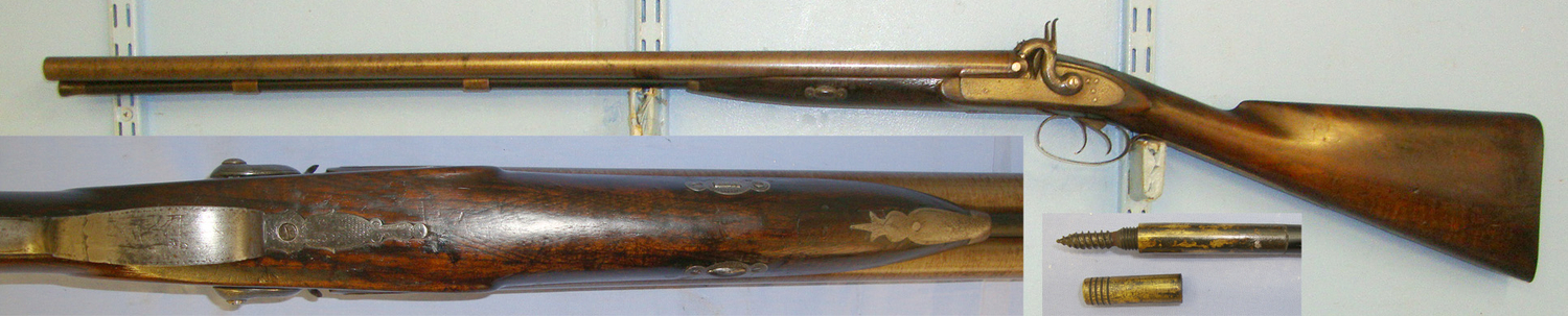  Stanley Higham Damascus Barrelled Muzzle Loading Percussion Shotgun. Sn 20921 Muzzleloader 14 Bore/gauge