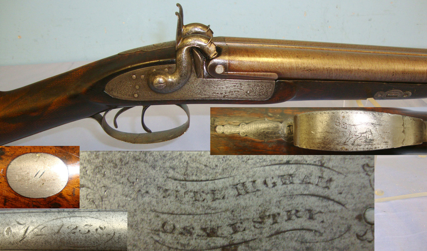 Stanley Higham Damascus Barrelled Muzzle Loading Percussion Shotgun. Sn 20921 Muzzleloader 14 Bore/gauge