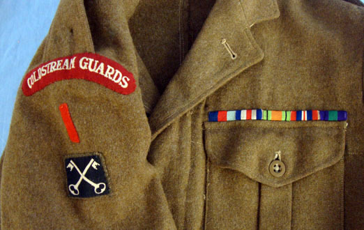  1949 Pattern British Coldstream Guards Battledress to Major Smith with Command Patch & Medal Ribbon, Size 17. U 369. 1949 Pattern British Coldstream Guards Battledress to Major Smith with Command Patch & Medal Ribbon, Size 17. U 369. Other Accessory