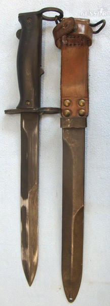 French M1956 Bayonet, Scabbard and Leather Frog Bayonet in 