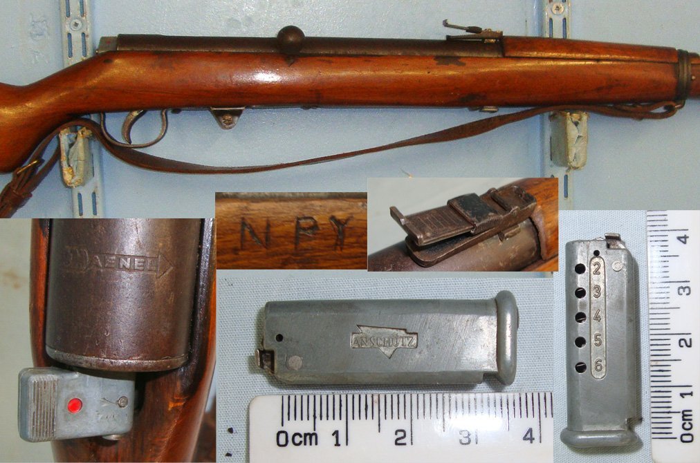 NAZI HITLER YOUTH CONNECTIONS* RARE* HIGHLY SOUGHT AFTER*1930’s German Schmeisser’s Patent Haenel Model 33 Junior (Small Form K98k) 4.4mm BB Lead Balls Only Bolt Action 6 Shot Magazine Fed Military Training Air Rifle & Sling. Sn 23617 air rifle BB