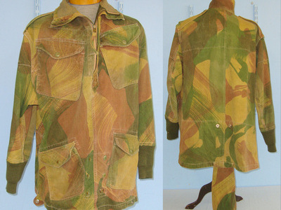 1954 British WD Para Airborne Troops Camouflaged Denison Smock By George Davis & Co Manchester Size 3.  Clothing