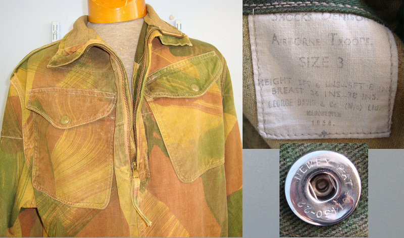 1954 British WD Para Airborne Troops Camouflaged Denison Smock By George Davis & Co Manchester Size 3.  Clothing