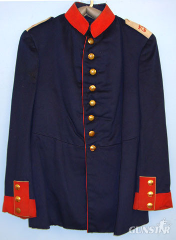 C1895 - WW1 Era Imperial German 75th 1st Hanseatic (Bremen) Lower Saxony Infantry Regiment Iron Blue Tunic Jacket with Stylised ‘75’ Regiment Epaulettes Insignia. Sn 15703:11. C1895 - WW1 Era Imperial German 75th 1st Hanseatic (Bremen) Lower Saxony Infantry Regiment Iron Blue Tunic Jacket with Stylised ‘75’ Regiment Epaulettes Insignia. Sn 15703:11. Other Accessory in 
