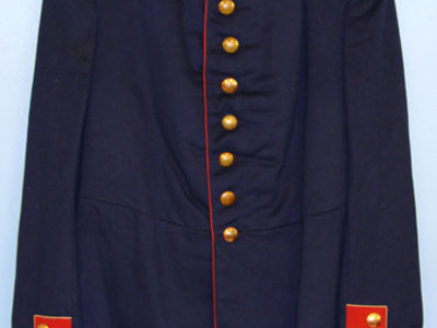 C1895 - WW1 Era Imperial German 75th 1st Hanseatic (Bremen) Lower Saxony Infantry Regiment Iron Blue Tunic Jacket with Stylised ‘75’ Regiment Epaulettes Insignia. Sn 15703:11. C1895 - WW1 Era Imperial German 75th 1st Hanseatic (Bremen) Lower Saxony Infantry Regiment Iron Blue Tunic Jacket with Stylised ‘75’ Regiment Epaulettes Insignia. Sn 15703:11. Other Accessory