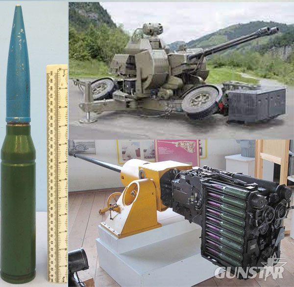 INERT DEACTIVATED. Unfired Oerlikon 35mm KDC (35x228) Practice Round. - O 1908 INERT DEACTIVATED. Unfired Oerlikon 35mm KDC (35x228) Practice Round. - O 1908  Other Ammunition in 