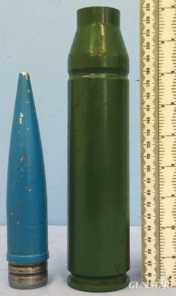  INERT DEACTIVATED. Unfired Oerlikon 35mm KDC (35x228) Practice Round. - O 1908 INERT DEACTIVATED. Unfired Oerlikon 35mm KDC (35x228) Practice Round. - O 1908  Other Ammunition