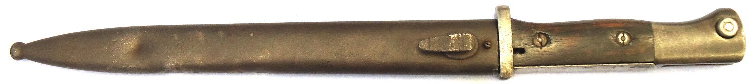 Imperial German. WW1, 1915 Dated, Model 1884/98 Sawback Bayonet Complete with Steel Scabbard, Leather Frog & Knot by Erfurt. Sn 23478:66  Bayonet 