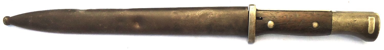 {CATEGORY} - Imperial German. WW1, 1915 Dated, Model 1884/98 Sawback Bayonet Complete with Steel Scabbard, Leather Frog & Knot by Erfurt. Sn 23478:66  Bayonet in 