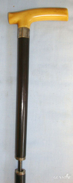 WW1 British Officer’s Lacquered Wood Sword Stick With Ferrule Engraved To ‘Capta Other Blade