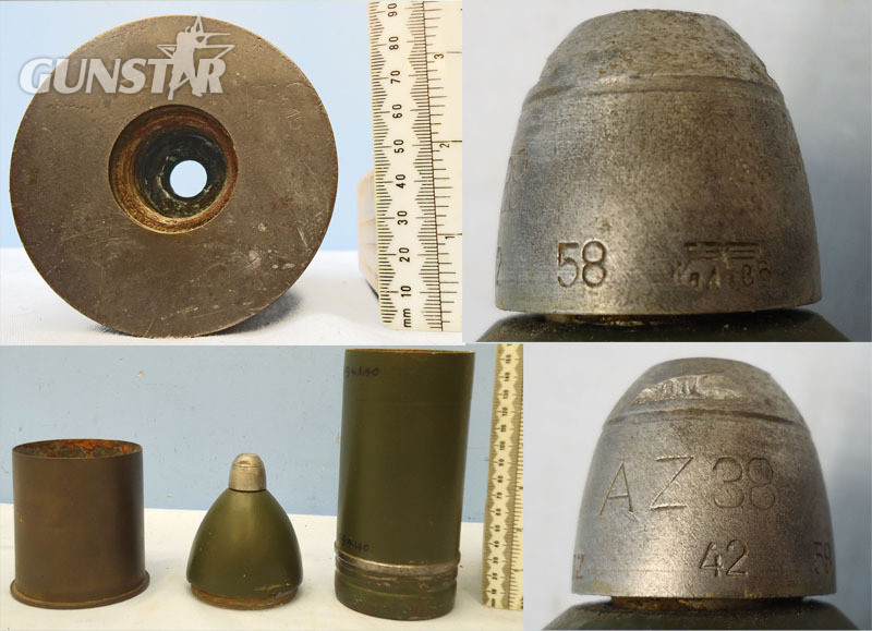 INERT DEACTIVATED. Rare, Unfired, German WW2, Gr39 Hollow Charge Fixed Round (7.5 x 89R) for the 7,5 cm leichtes Infanteriegeschütz 18 (7,5 cm le.IG 18) Infantry Support Gun. - O 1800 INERT DEACTIVATED. Rare, Unfired, German WW2, Gr39 Hollow Charge Fixed Round (7.5 x 89R) for the 7,5 cm leichtes Infanteriegeschütz 18 (7,5 cm le.IG 18) Infantry Support Gun. - O 1800  Other Ammunition