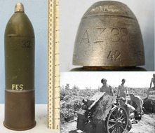 INERT DEACTIVATED. Rare, Unfired, German WW2, Gr39 Hollow Charge Fixed Round (7.5 x 89R) for the 7,5 cm leichtes Infanteriegeschütz 18 (7,5 cm le.IG 18) Infantry Support Gun. - O 1800 INERT DEACTIVATED. Rare, Unfired, German WW2, Gr39 Hollow Charge Fixed Round (7.5 x 89R) for the 7,5 cm leichtes Infanteriegeschütz 18 (7,5 cm le.IG 18) Infantry Support Gun. - O 1800  Other