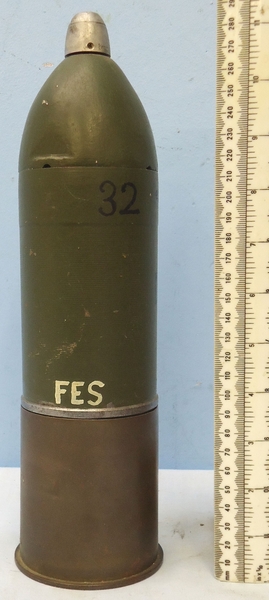 INERT DEACTIVATED. Rare, Unfired, German WW2, Gr39 Hollow Charge Fixed Round (7.5 x 89R) for the 7,5 cm leichtes Infanteriegeschütz 18 (7,5 cm le.IG 18) Infantry Support Gun. - O 1800 INERT DEACTIVATED. Rare, Unfired, German WW2, Gr39 Hollow Charge Fixed Round (7.5 x 89R) for the 7,5 cm leichtes Infanteriegeschütz 18 (7,5 cm le.IG 18) Infantry Support Gun. - O 1800  Other Ammunition - {CATEGORY} in 