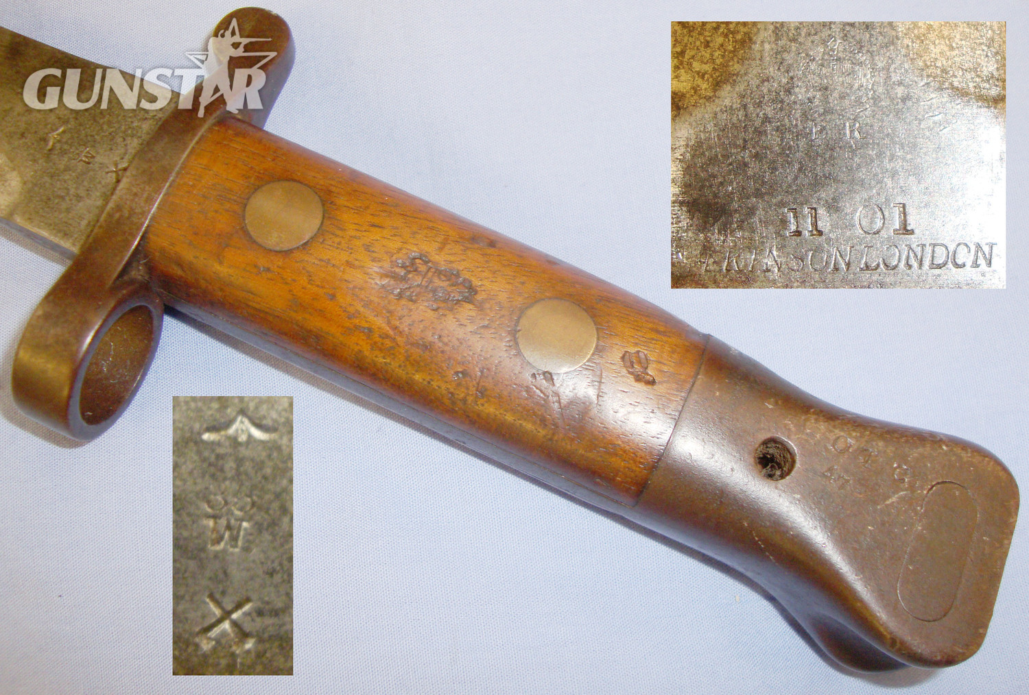 British 1888 Mark II Lee Metford Bayonet by Wilkinson London and Scabbard. Sn 20821:20. Bayonet