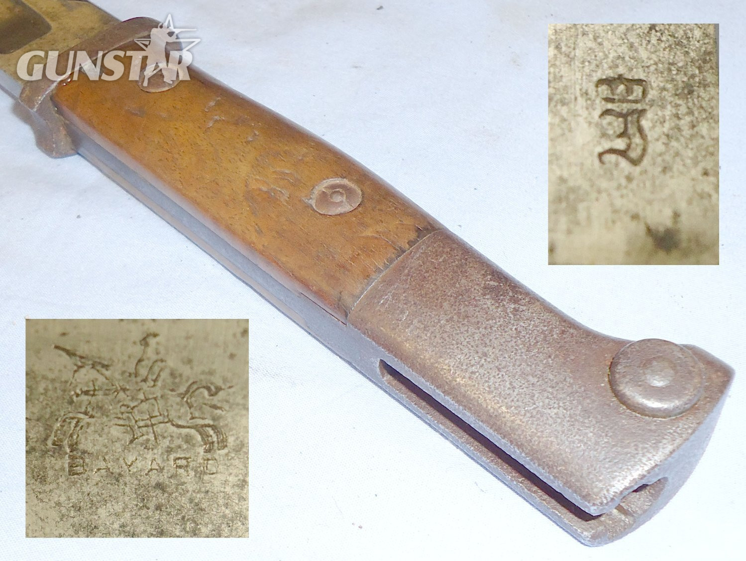 WWI Imperial German Model 1914 Ersatz Bayonet and Scabbard. BAYO 649. Bayonet