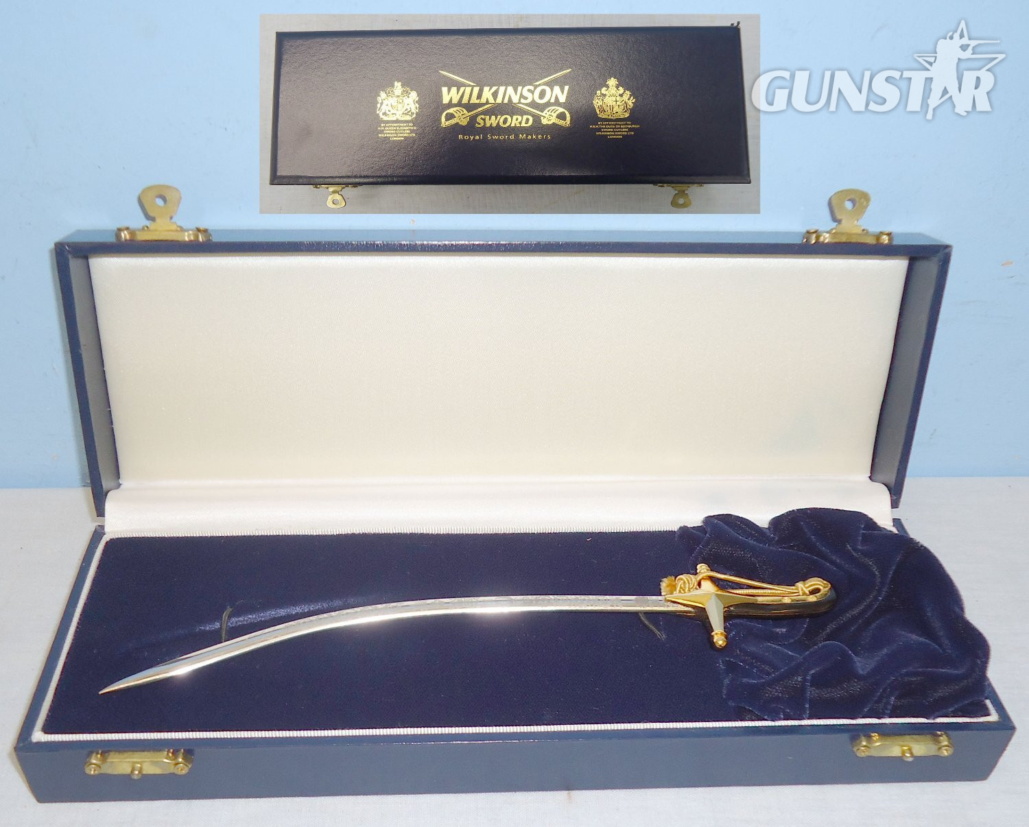 Mint Boxed* Miniature Cavalry Officers Sword by Manufacturer Wilkinson Sword. MISC 819. Sword in 