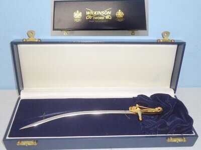 Mint Boxed* Miniature Cavalry Officers Sword by Manufacturer Wilkinson Sword. MISC 819. Sword
