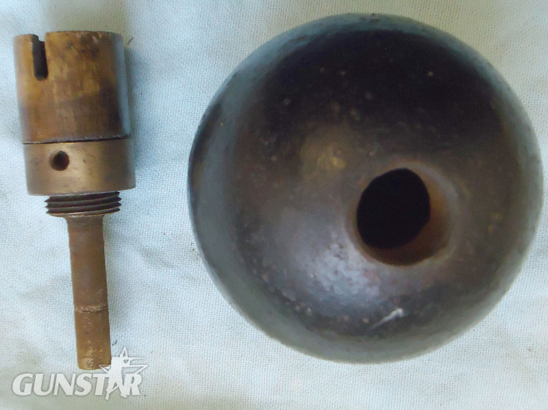 DEACTIVATED INERT. French WW1, Fusee Modele 1914 Hand Grenade. - O 1701 DEACTIVATED INERT. French WW1, Fusee Modele 1914 Hand Grenade. - O 1701  Other Ammunition