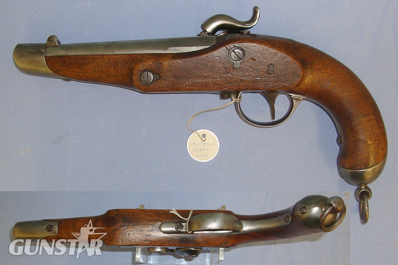  1863 Dated Imperial German Imperial German Koniglich Wurttrfabrik (Wurttemberg Royal Arsenal) Model 1816 / 40 28 Bore Percussion Cavalry Pistol With Rifled Barrel Dragoon Regiment Marked ’25.D.E’ Gun Number 590  From The Robert Brooker Jr Collection. Sn  23129 None Muzzleloader