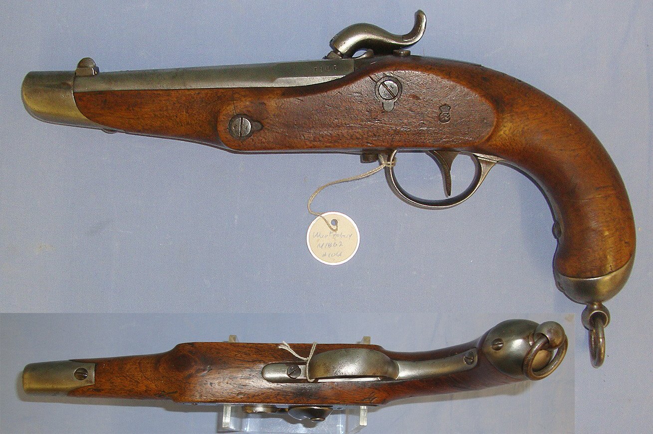  1863 Dated Imperial German Imperial German Koniglich Wurttrfabrik (Wurttemberg Royal Arsenal) Model 1816 / 40 28 Bore Percussion Cavalry Pistol With Rifled Barrel Dragoon Regiment Marked ’25.D.E’ Gun Number 590  From The Robert Brooker Jr Collection. Sn  23129 None Muzzleloader