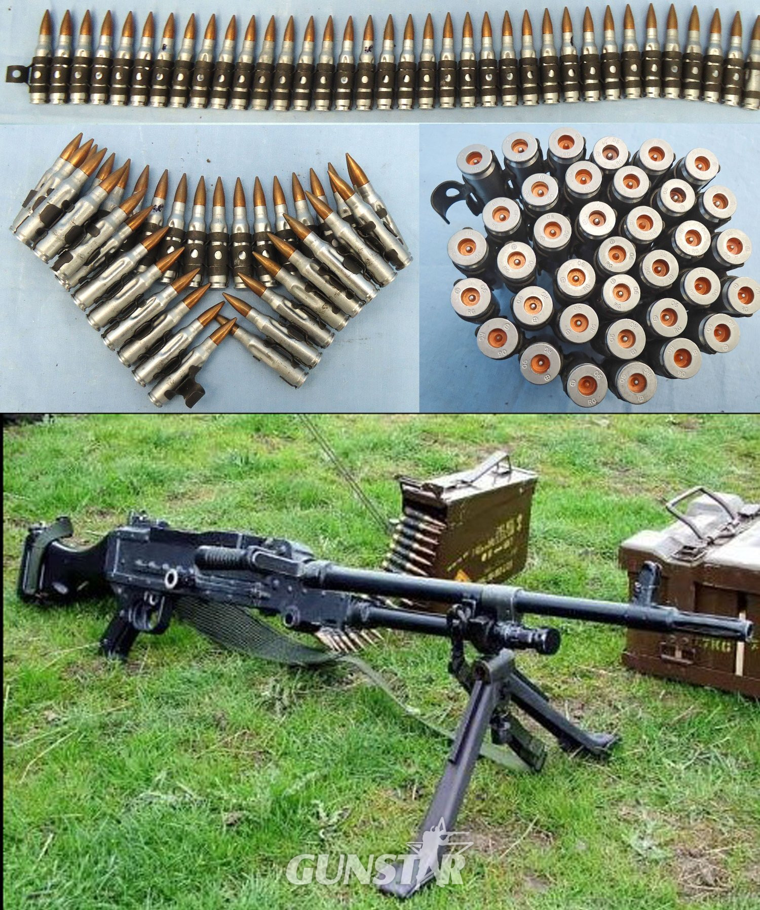 INERT DEACTIVATED. British 7.62 (7.62x51) Drill Rounds, (36), 1990 Dated, in Links for the Gimpy (General Purpose Machine Gun) used by the British Army. O 2310 INERT DEACTIVATED. British 7.62 (7.62x51) Drill Rounds, (36), 1990 Dated, in Links for the Gimpy (General Purpose Machine Gun) used by the British Army. O 2310 Various Other Ammunition in 