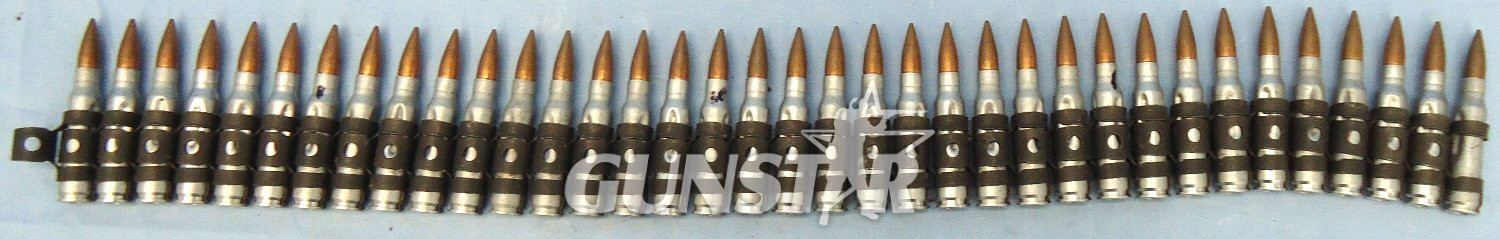 INERT DEACTIVATED. British 7.62 (7.62x51) Drill Rounds, (36), 1990 Dated, in Links for the Gimpy (General Purpose Machine Gun) used by the British Army. O 2310 INERT DEACTIVATED. British 7.62 (7.62x51) Drill Rounds, (36), 1990 Dated, in Links for the Gimpy (General Purpose Machine Gun) used by the British Army. O 2310 Various Other Ammunition - {CATEGORY} in 