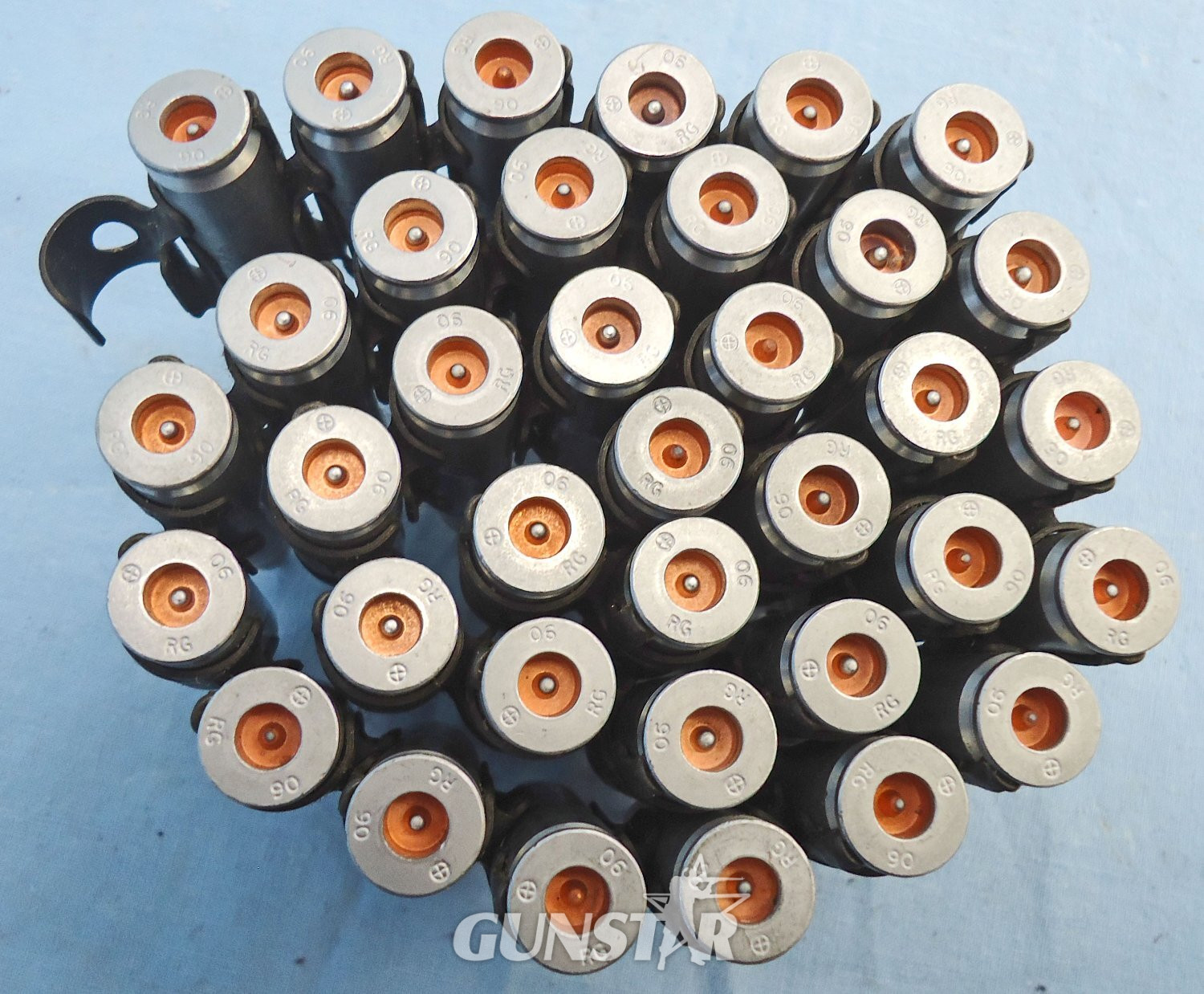 INERT DEACTIVATED. British 7.62 (7.62x51) Drill Rounds, (36), 1990 Dated, in Links for the Gimpy (General Purpose Machine Gun) used by the British Army. O 2310 INERT DEACTIVATED. British 7.62 (7.62x51) Drill Rounds, (36), 1990 Dated, in Links for the Gimpy (General Purpose Machine Gun) used by the British Army. O 2310 Various Other Ammunition - {CATEGORY}
