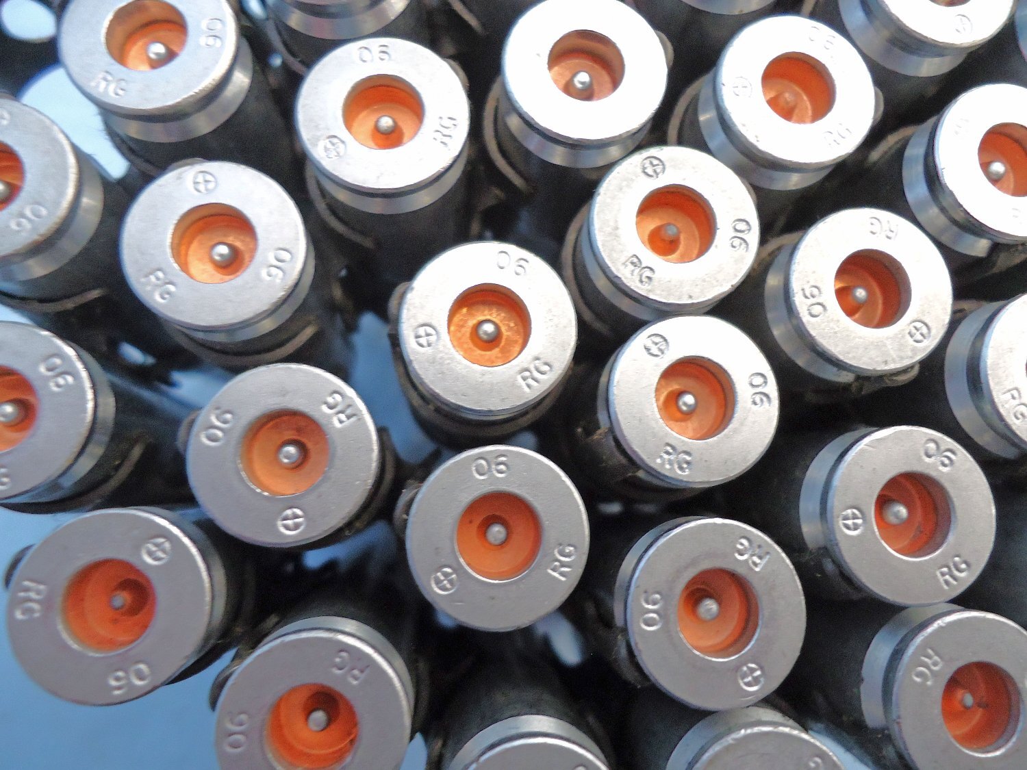 {CATEGORY} - INERT DEACTIVATED. British 7.62 (7.62x51) Drill Rounds, (36), 1990 Dated, in Links for the Gimpy (General Purpose Machine Gun) used by the British Army. O 2310 INERT DEACTIVATED. British 7.62 (7.62x51) Drill Rounds, (36), 1990 Dated, in Links for the Gimpy (General Purpose Machine Gun) used by the British Army. O 2310 Various Other Ammunition