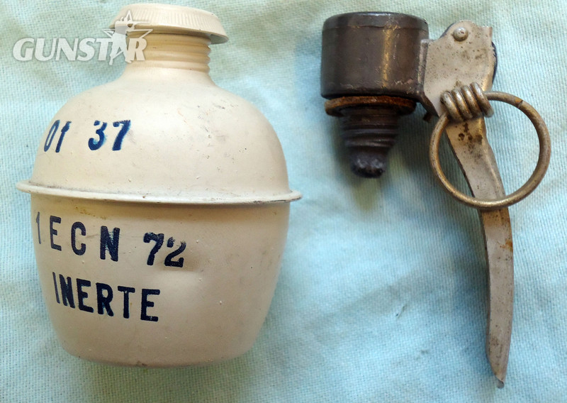 DEACTIVATED INERT. French OF 37 Drill Hand Grenade. - O 1702 DEACTIVATED INERT. French OF 37 Drill Hand Grenade. - O 1702  Other Ammunition