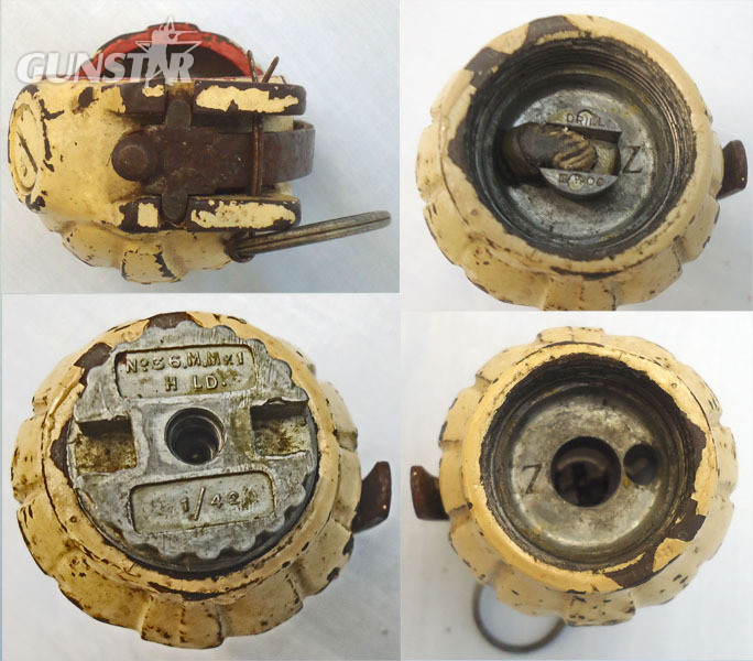 INERT DEACTIVATED. British WW2, 1942 dated Mills No 36 MK 1, Instruction Hand Grenade By H Limited. - O 1970 INERT DEACTIVATED. British WW2, 1942 dated Mills No 36 MK 1, Instruction Hand Grenade By H Limited. - O 1970  Other Ammunition