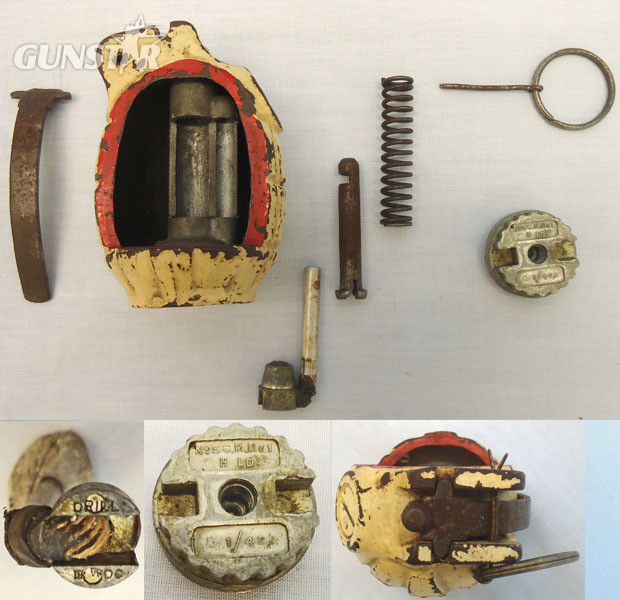  INERT DEACTIVATED. British WW2, 1942 dated Mills No 36 MK 1, Instruction Hand Grenade By H Limited. - O 1970 INERT DEACTIVATED. British WW2, 1942 dated Mills No 36 MK 1, Instruction Hand Grenade By H Limited. - O 1970  Other Ammunition