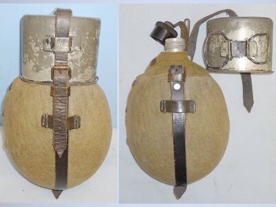Dated 1941 German M31 Tropical Canteen ‘Labelflasche’ RF41 by Maker Rudolf Fissler. MISC 1019. Dated 1941 German M31 Tropical Canteen ‘Labelflasche’ RF41 by Maker Rudolf Fissler. MISC 1019.   Antique & Militaria