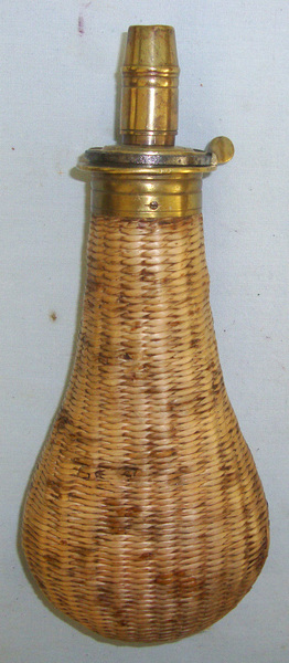  19th Century Gun Size G & J.W. Hawksley Sheffield 19th Century Gun Size G & J.W. Hawksley Sheffield Black Powder Flask With Fine W Magazine
