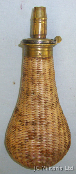  19th Century Gun Size G & J.W. Hawksley Sheffield 19th Century Gun Size G & J.W. Hawksley Sheffield Black Powder Flask With Fine W Magazine